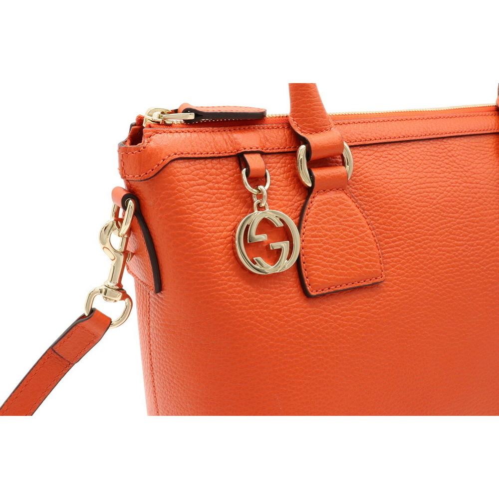 Gucci Orange G Leather Interlocking Crossbody 2wa… - image 7